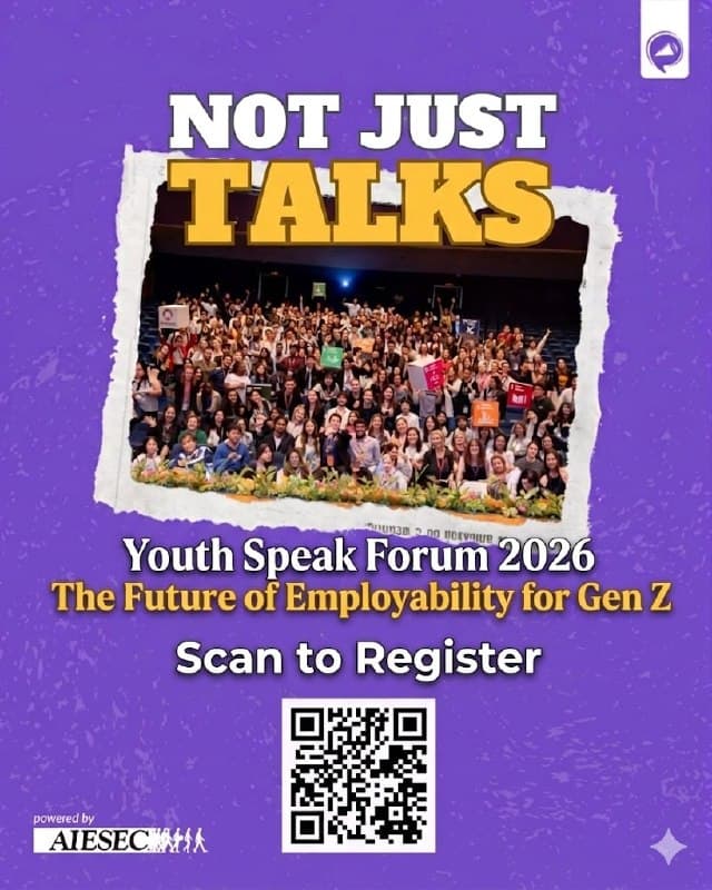 Purple Youth Speak Forum 2026 poster about the future of employability for Gen Z